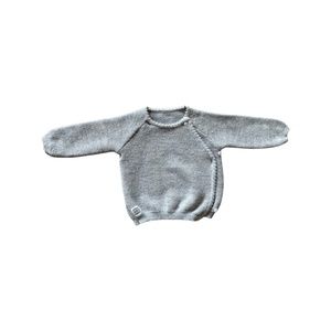 Minutus Grey Knitted 1 Piece Babygrow